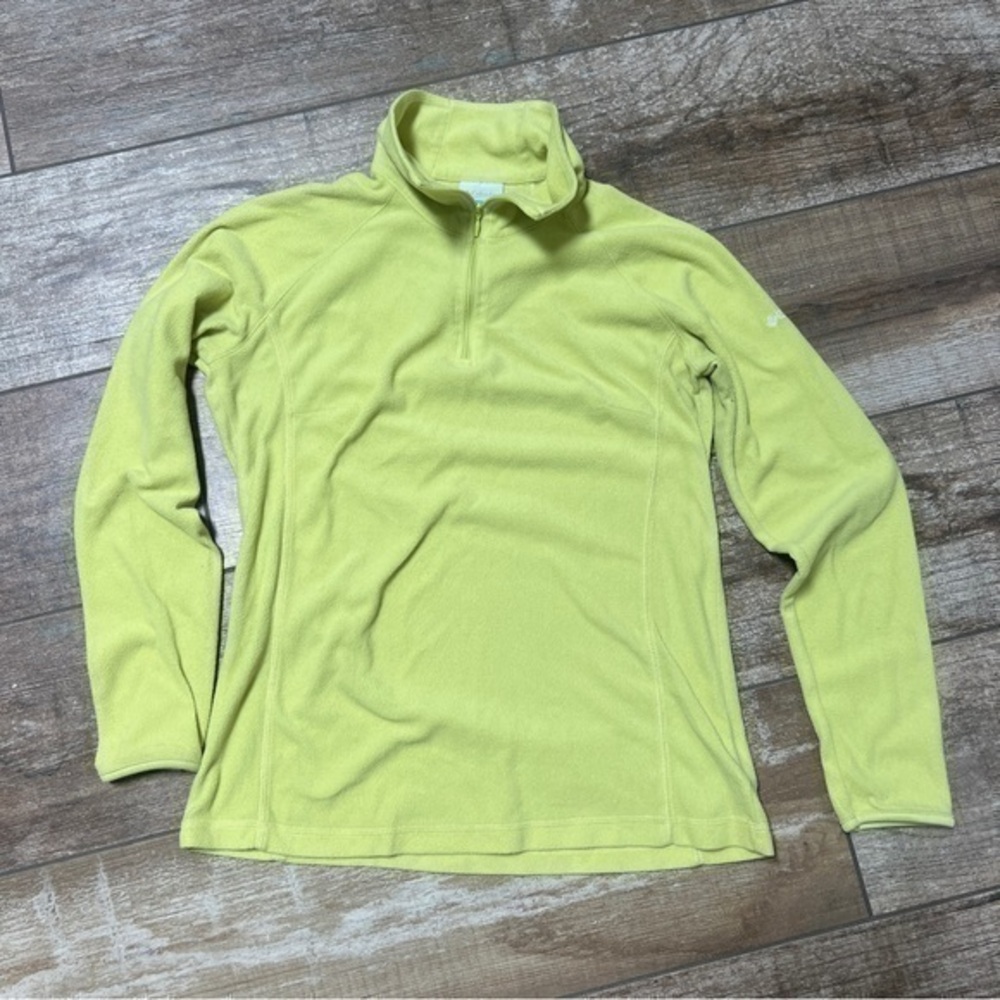 Columbia | 1/4 Zip Medium Yellow Neon Pullover Sweatshirt